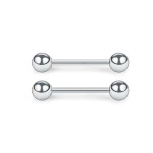 Stainless Steel Straight Barbell Jewelry with Balls